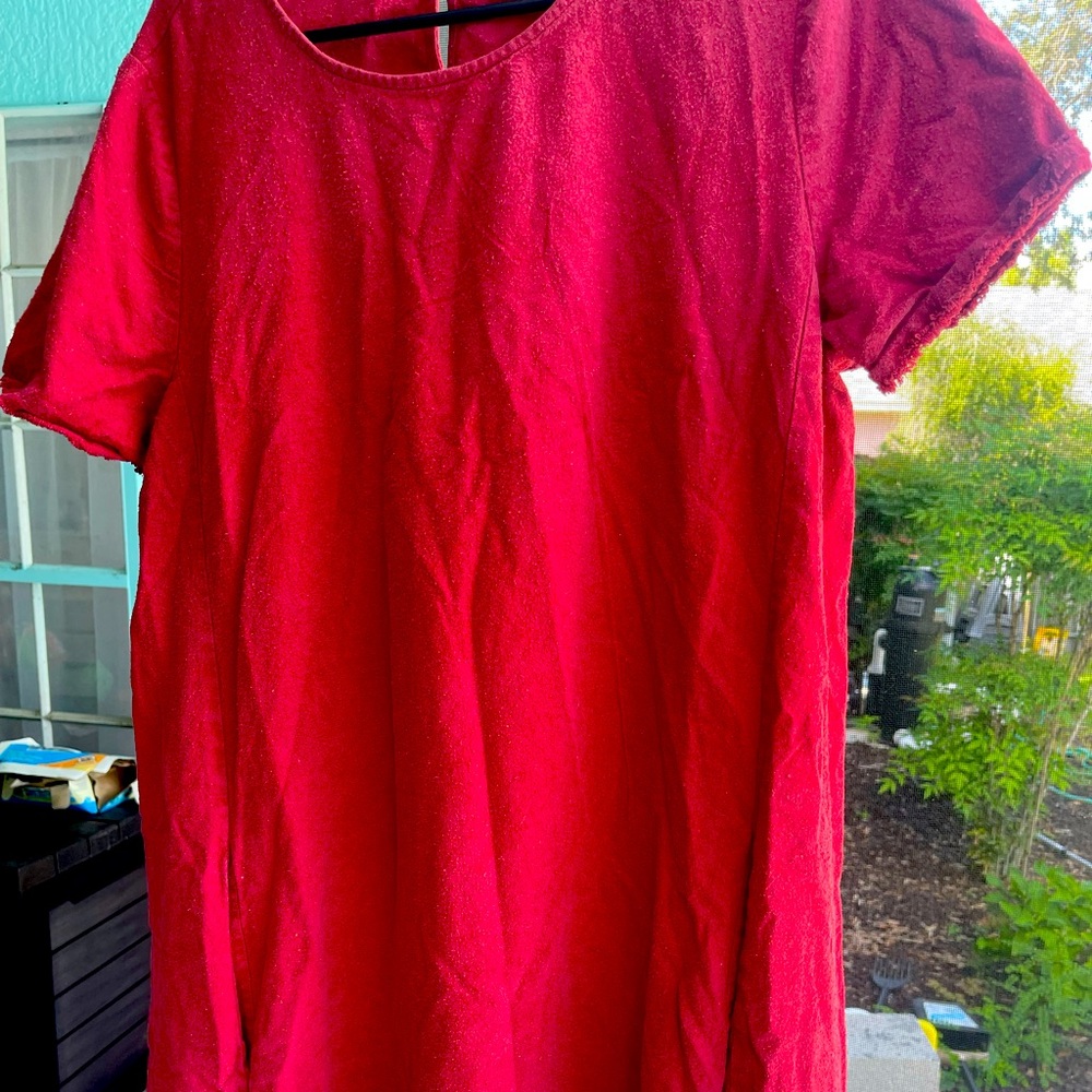 Eileen fisher size large raw silk dress. Guc